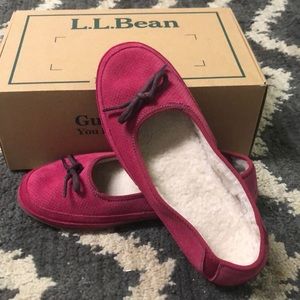 Raspberry colored L.L Bean Slippers